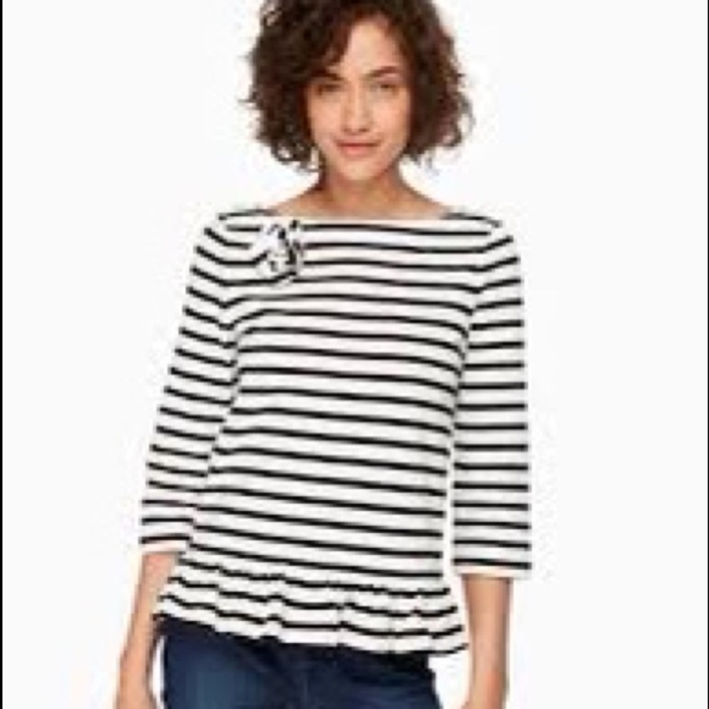 Kate spade 3/4 removable corsage top